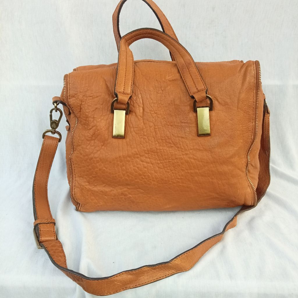 Finn Fin Esker Preloved Second Brown Genuine Leather Womens Bag