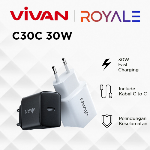 VIVAN Power C30C 30W USB Fast Charging Charger Adapter - การรับประกันของแท้