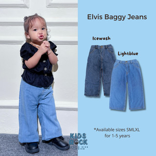 Celana Panjang Anak Laki-laki Perempuan Baggy Jeans Elvis 1-5 Tahun