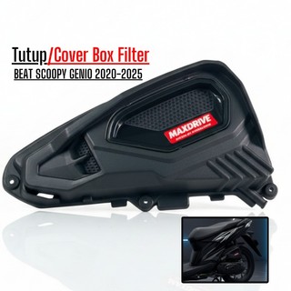 MAXDRIVE Tutup Box Filter Beat/Scoopy/Genio 2020-2025 Plug & Play Sporty