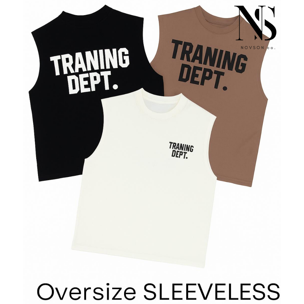 เสื้อกล้ามโอเวอร์ไซส์สําหรับผู้ชาย TRAINING DEPT วัสดุผ้าฝ้ายนําเข้าพรีเมี่ยม 100% Cool and COOL - N