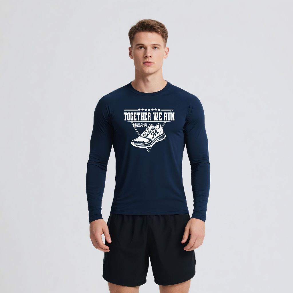 เสื้อยืดแขนยาว Madaha Dry fit Together We Run Sports Jersey