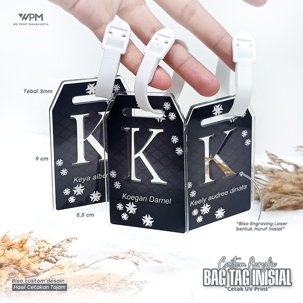 GANTUNGAN LUGGAGE TAG / NAME TAG LABEL / CUSTOM NAME LUGGAGE TAG / LUGGAGE TAG