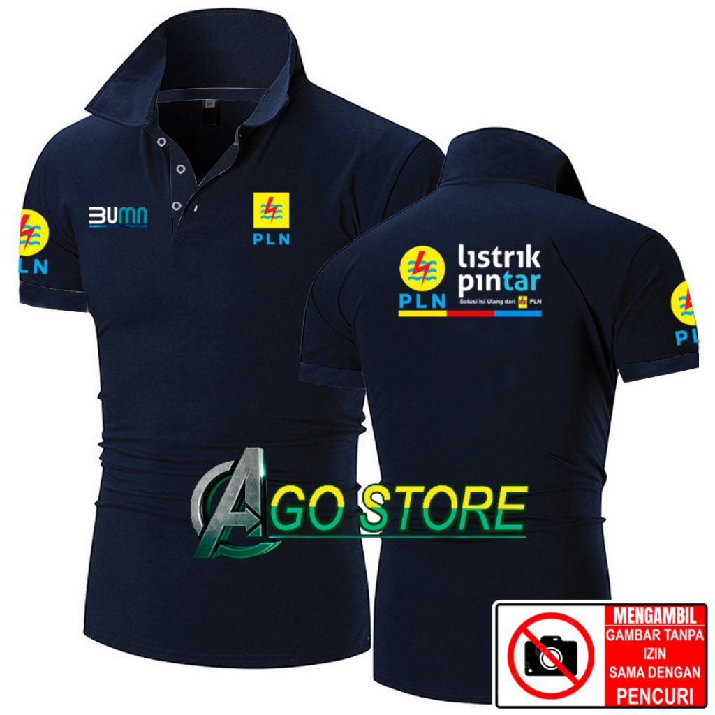Wangky เสื้อโปโล เสื้อคอปก PLN Uniform SMART ELECTRICITY BUMN เสื้อคอปก AGOSTORE