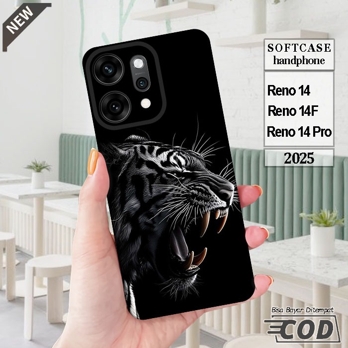 เคส OPPO RENO 14 _OPPO RENO 14F _OPPO RENO 14 PRO _เคสซิลิโคนสีดําใสยืดหยุ่นสุดเท่