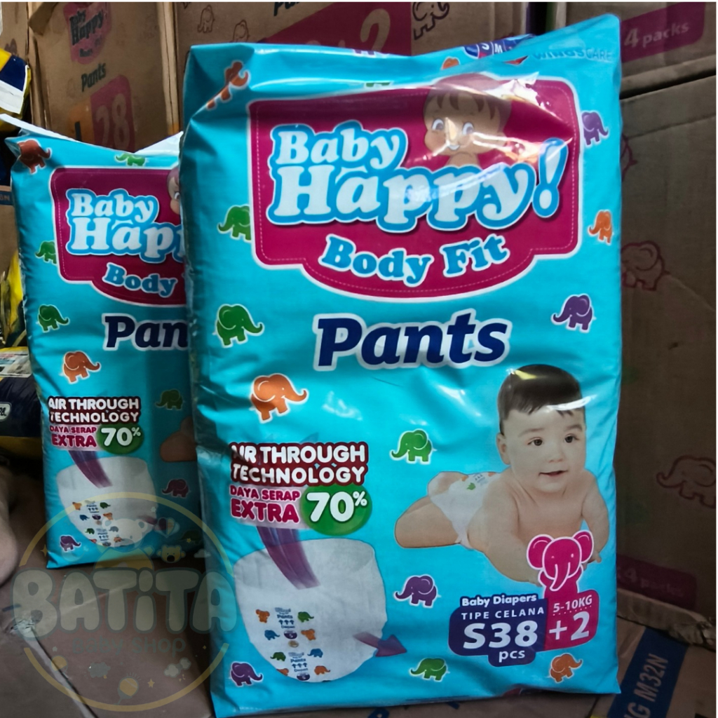 Baby Happy Pants ผ้าอ้อมเด็ก Body Fit Pants Size S / M / L / XL Pampers Baby Pants Most