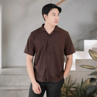 KEMEJA POLOS PRIA LENGAN PENDEK HAWAI CLASSIC SHIRT KEMEJA