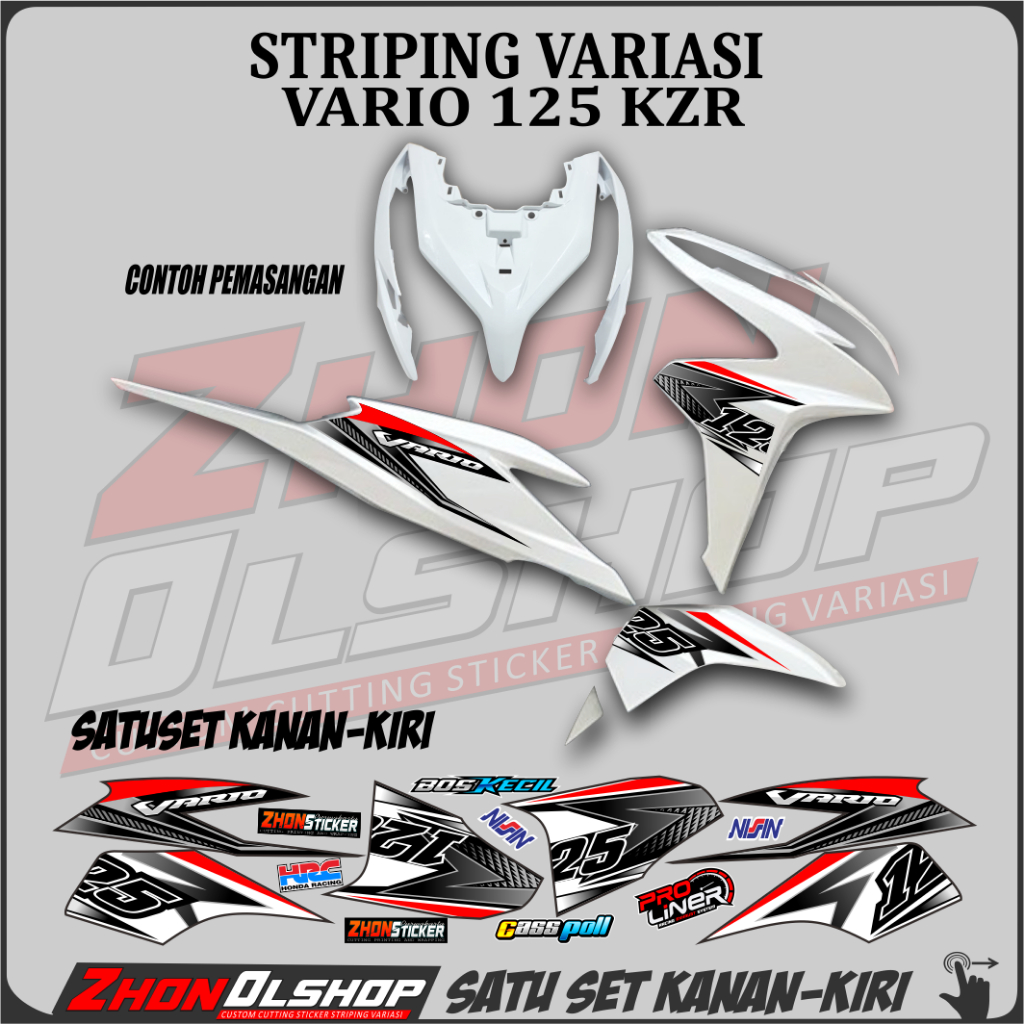 Honda Vario 125 Kzr Mtf Racing Striping การออกแบบสุดเท่ล่าสุด