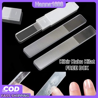 [FREE BOX] Alat Kikir Pengkilap Nano Glass Manicure Asahan Bening Nail Buffer Glow Pengikir Kuku