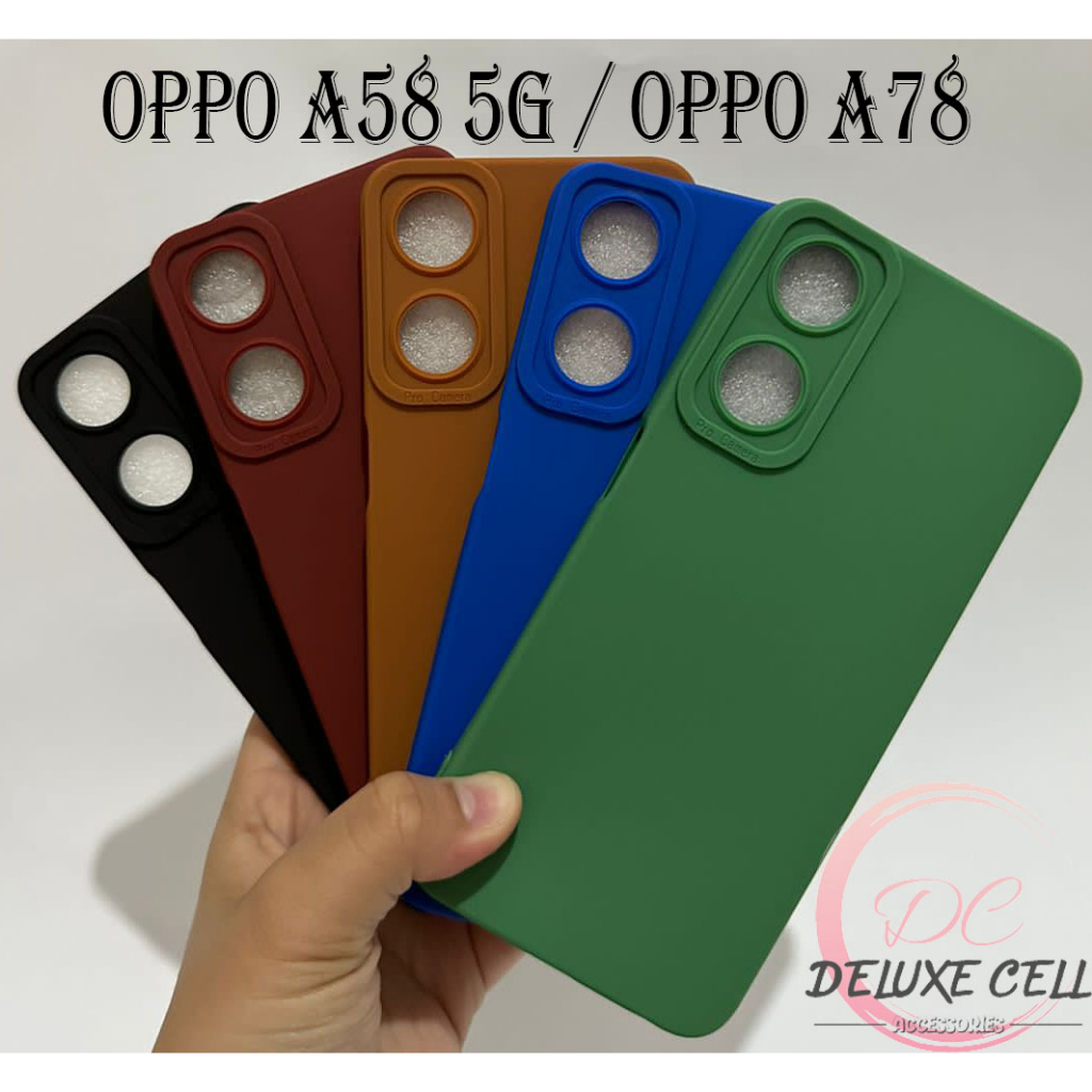 กล้อง Softcase pro oppo a58 ซิลิคอนคลุมทั้งหมด-mantul store88