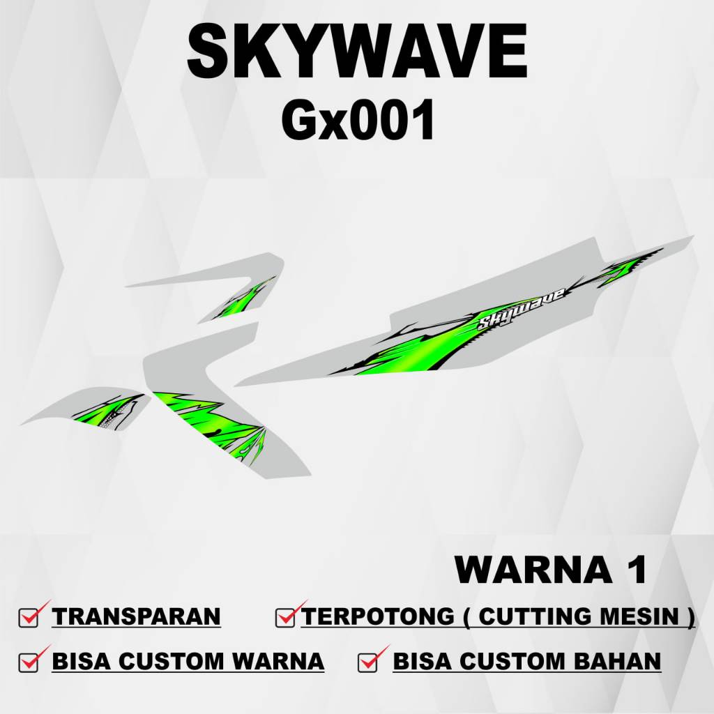 สติ๊กเกอร์ Skywave / Skywave Striping / Skywave GX 001 สติ๊กเกอร์ใสโฮโลแกรม