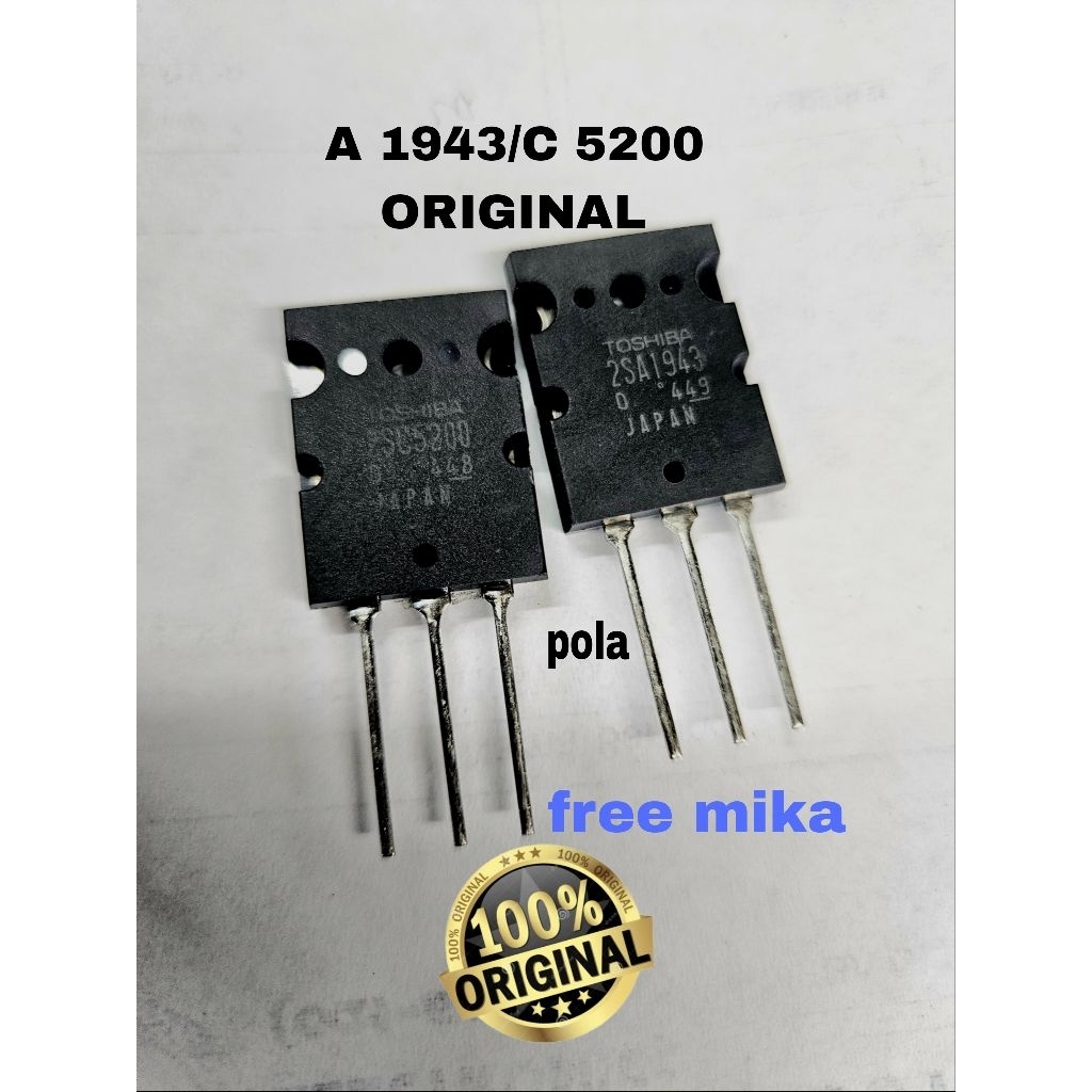 1943 C 5200 ORIGINAL FINAL TRANSISTOR HIGH VOLTAGE 1943 5200 ORIGINAL JAPAN A1943 C5200 ต้นฉบับ