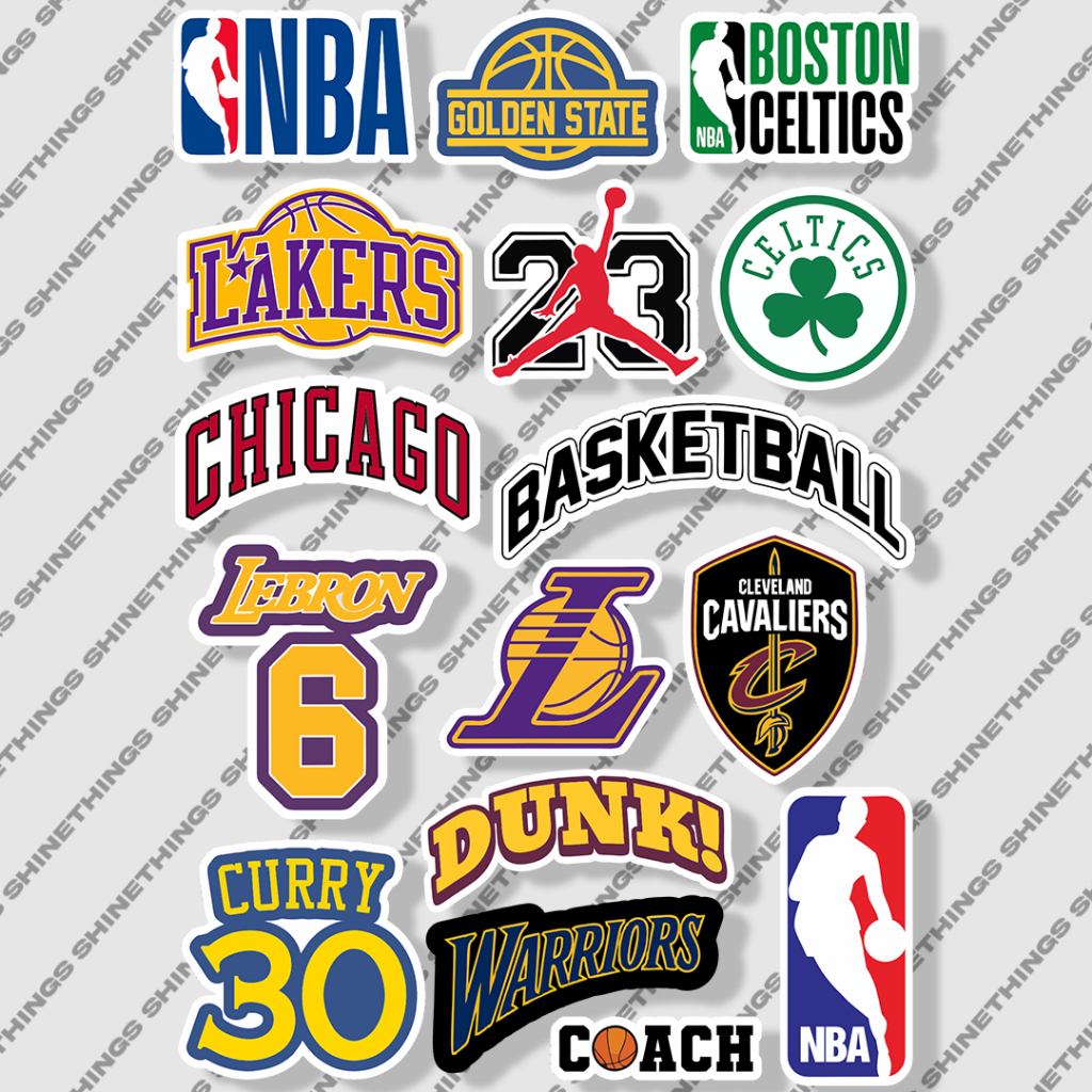 สติ๊กเกอร์ NBA LAKERS CELTICS กันน้ํา || สติ๊กเกอร์บาสเก็ตบอลคุณภาพสูง