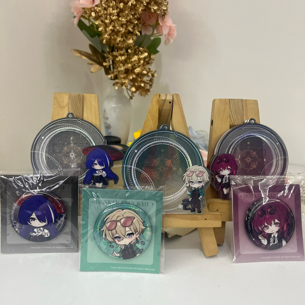 อย่างเป็นทางการจํากัด Ready Honkai Star Rail HSR Stock Aventurine Acheron Kafka Badge & Badge Case อ