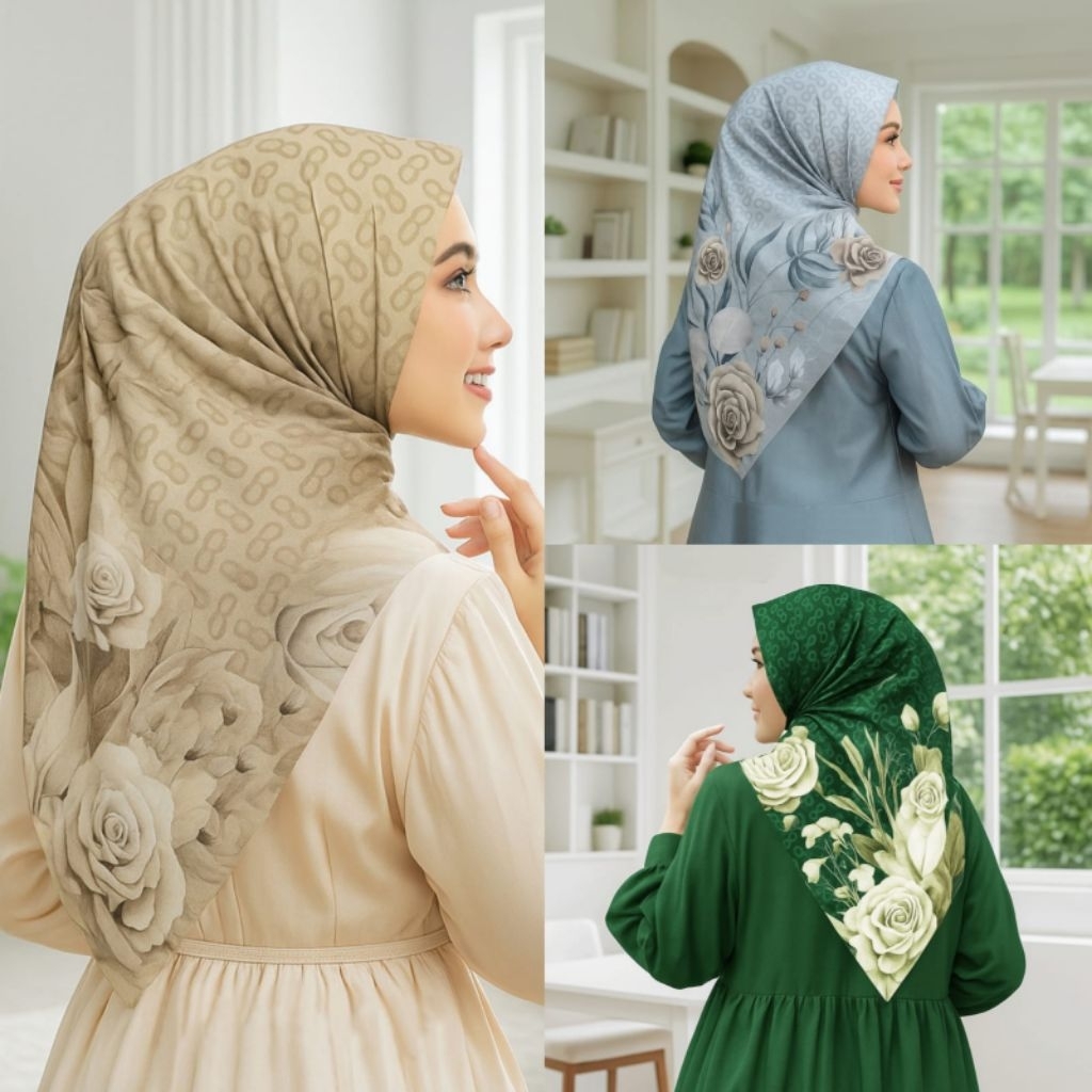 / SAMIRAA SERIES / PREMIUM VOAL HIJAB / WHOLESALE HIJAB / SQUARE HIJAB / PREMIUM MOTIF VOAL