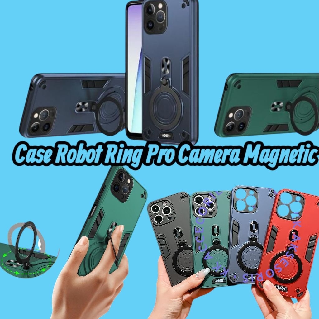 Hardcase Ring Pro กล้อง OPPO F9 F11 F11 PRO / RENO 4 4F 5 5F 6 7 7Z 8 10 11 11F 12 12F 13 13F 14F 14