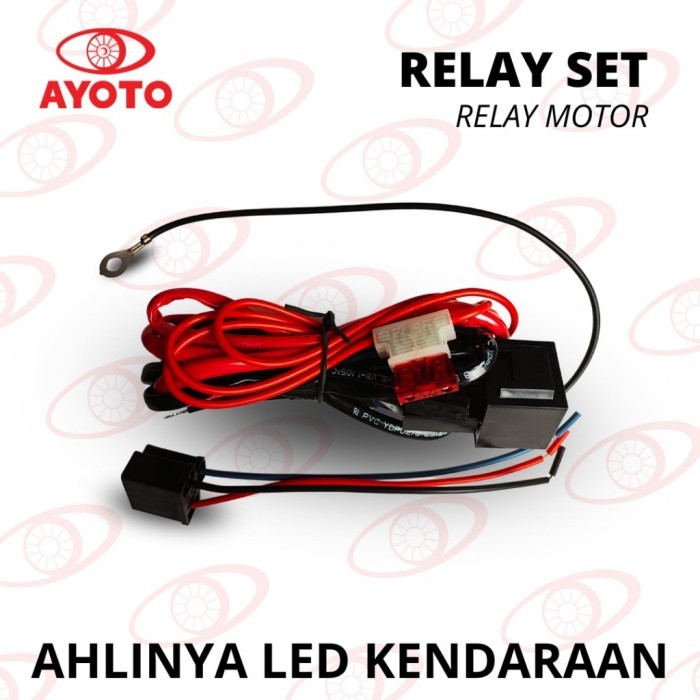 AYOTO RELAY CABLE SET รถรถจักรยานยนต์ LED HID H4 HI LOW BILED PROJECTOR PROJECTOR