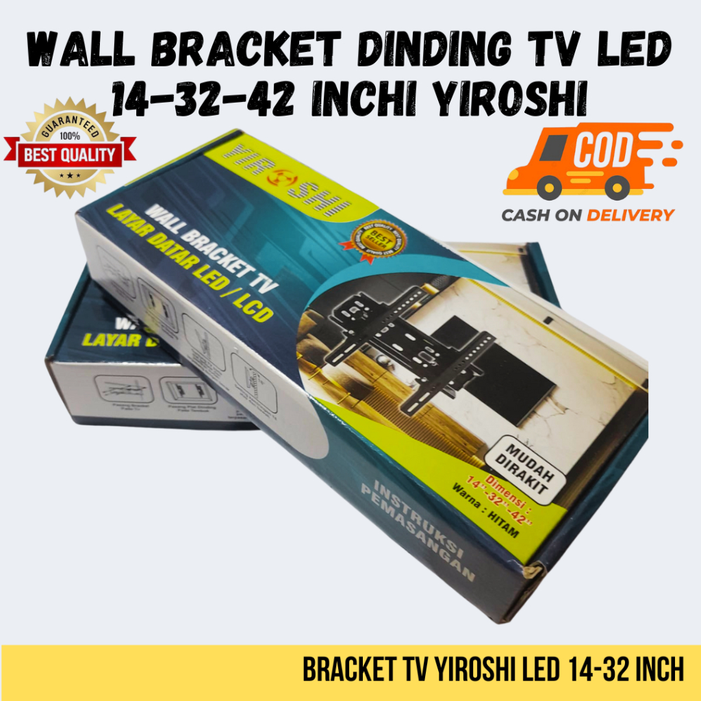 YIROSHI 14-42 นิ้ว LED TV Bracket WATERPASS LCD TV Wall Bracket