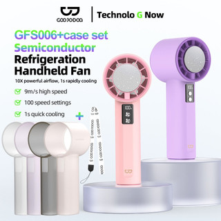 GOOJODOQ  Turbo Kipas Angin GFS006 SET Kompres Es untuk Mendinginkan Wind Digital Display Adjustable