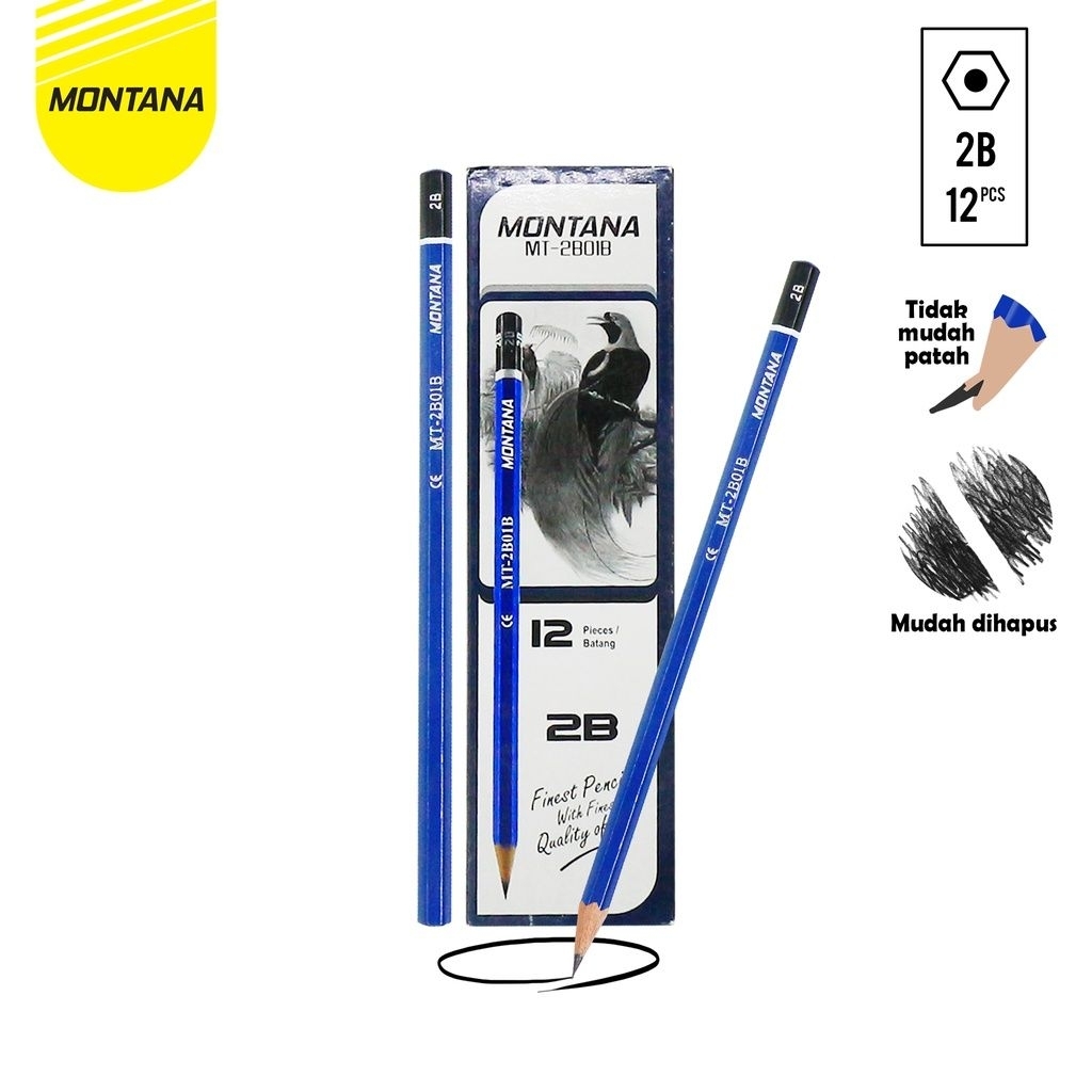HIJAU Montana Blue ดินสอ 2B / ดินสอ Voxy Green 2B!