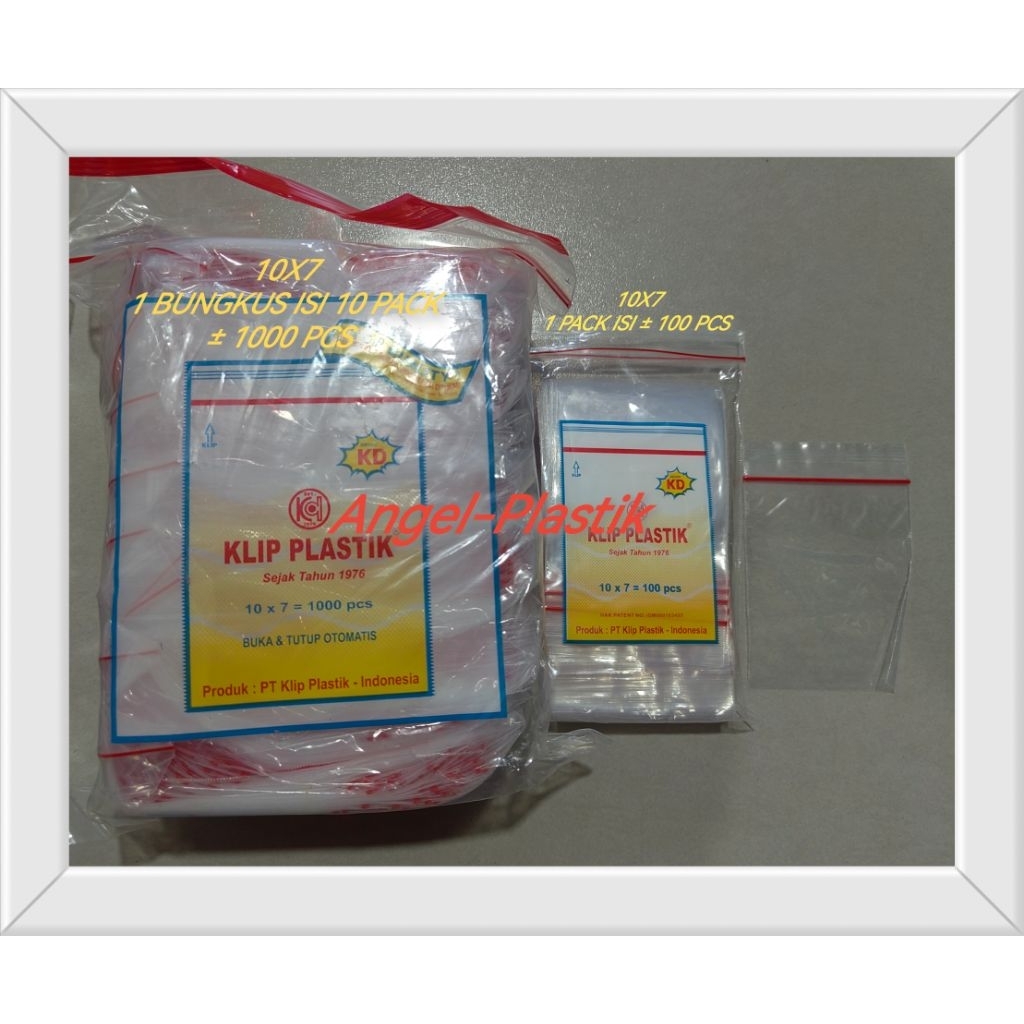 คลิปหนีบพลาสติก 7x10 ซม. ซีล ZIPLOCK BAG SEALER 10X7 PE CLEAR MEDICINE POUCH 7x10 ซม. กระเป๋าใส่อาหา