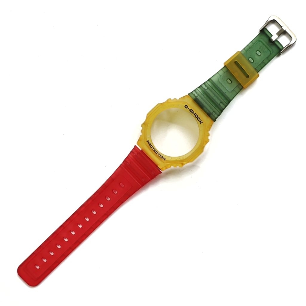 RASTA MATTE DOFF BNB STRAP BEZEL G SHOCK GSHOCK GA 2100 GA 2110 GA2100 GA B2100 TRANSPARENT JELLY