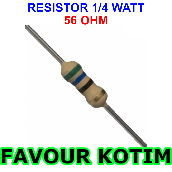 RESISTOR 56R 56 OHM 1/4 WATT 5% R 1/4 W 0.25W 5 PERCENT FVKOTIM