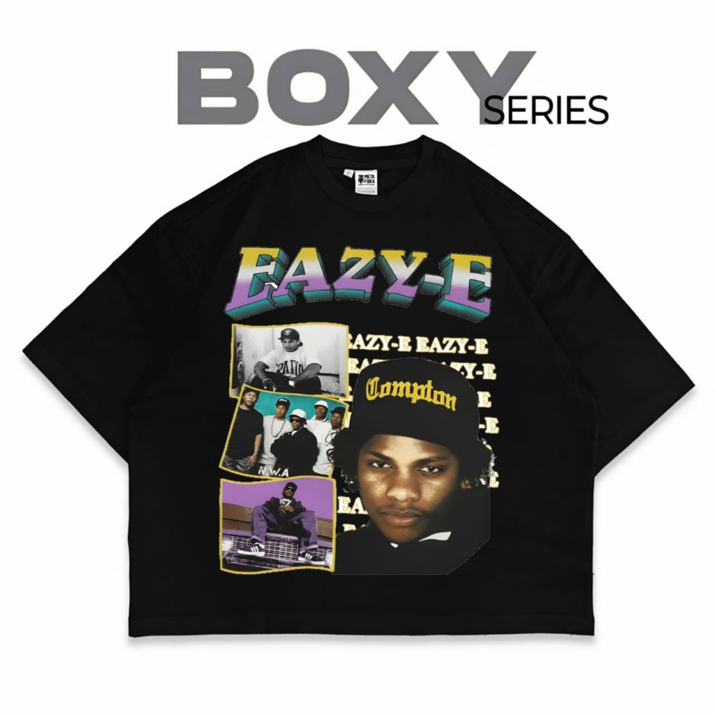 เสื้อยืด Nebula EAZY-E Boxy Fit สีดํา