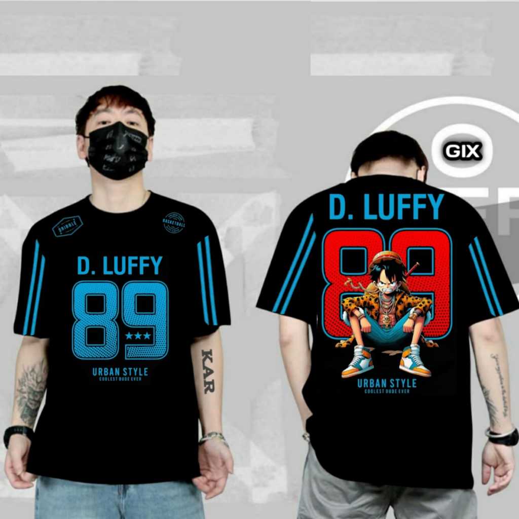 GIX DISTRO / เสื้อยืด LUFFY ใหม่ล่าสุด / เสื้อยืด LUFFY NUMBER / เสื้อยืดหมายเลข / เสื้อยืด ONE PIEC