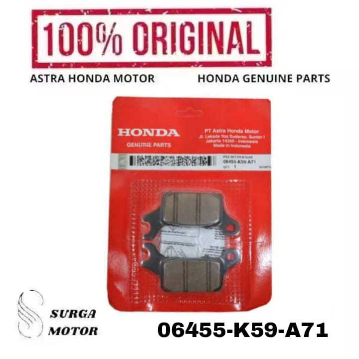 ผ้าเบรคหน้าสําหรับรถจักรยานยนต์อัตโนมัติ New Vario 150 K59J 125 K60R 125 K2V 160 Genio 06455K59A71 0