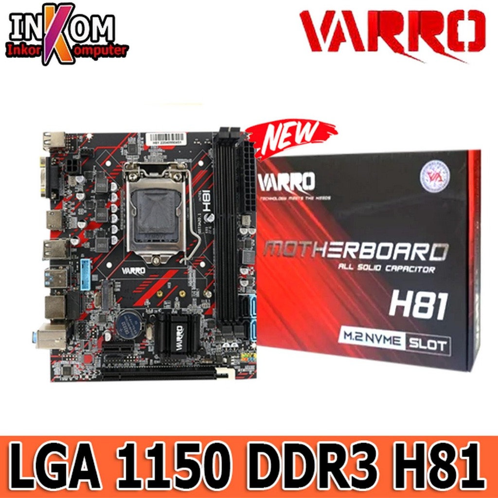 เมนบอร์ดเมนบอร์ด LGA 1150 H81 ใหม่ M.2 NVME DDR3