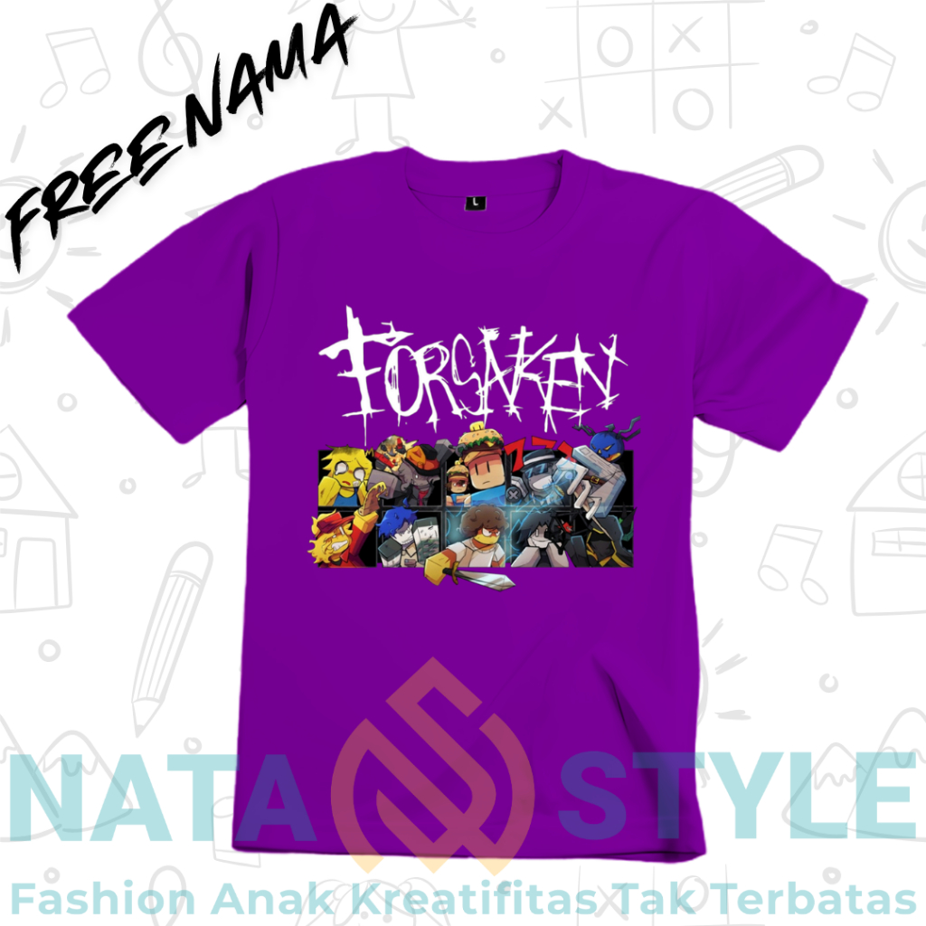 Roblok Forsaken I Roblok Forsaken Kids T-Shirt I Roblok Forsaken Kids Clothes I Roblox ล่าสุด [ฟรีชื