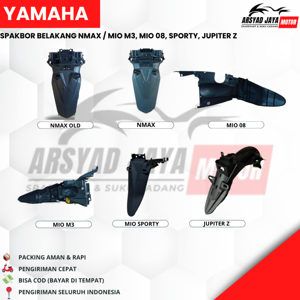 REAR FALCON สําหรับ YAMAHA NMAX MIO M3, MIO 08, SPORTY, JUPITER Z