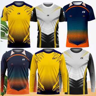 (Cod) kaos Olahraga lengan Pendek & panjang pria & wanita training dry fit Full print Lengan Panjang Dewasa Baju sepeda Jersey Sport Training Badminton Bulutangkis Voli Running Sepakbola Futsal MLXL