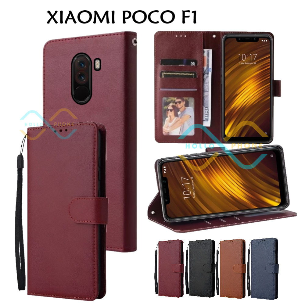 Flip Case Xiaomi Poco F1 Wallet Leather Case Premium Casing Hp Xiaomi Poco F1