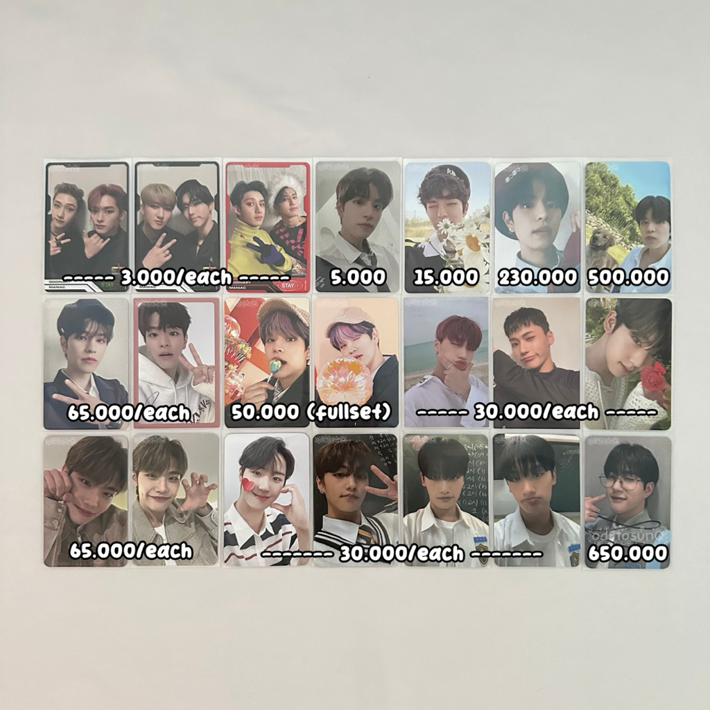 !! คําอธิบายอ่าน !! Photocard เด็กจรจัด skz ateez zerobaseone zb1 atbo tiot boysplanet seungmin san 