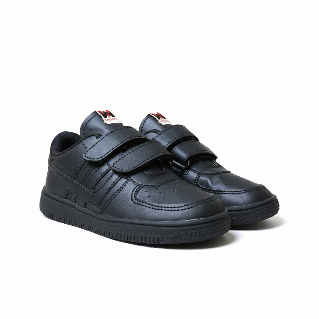 WINSKETZ - Force Win Full Black Original Casual School Shoes สําหรับเด็กชายและเด็กหญิง 26-35