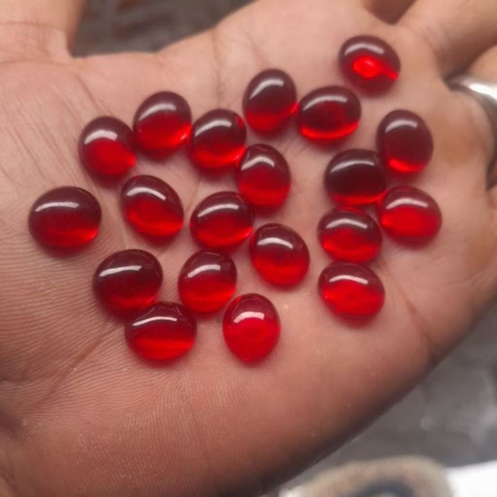 ขายส่ง 1 โหล (20 ชิ้น) หินอาเกตทับทิม Siem ที่ดีที่สุด 12x10 Siem