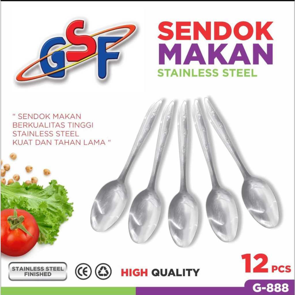 GSF 12 ชิ้น G-888 ช้อนโต๊ะ ของแท้ 100%