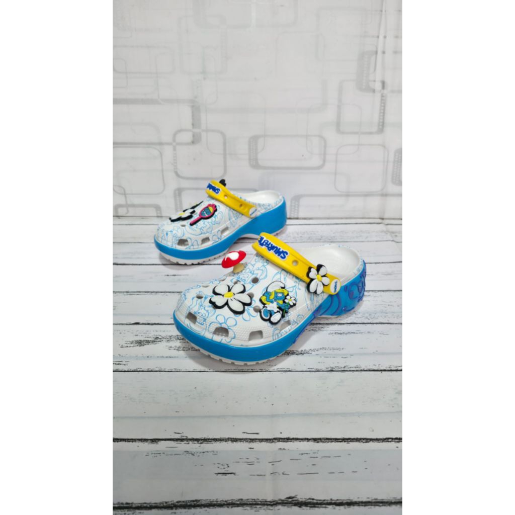SMURF WEDGES รองเท้าแตะผู้หญิง PLATFORM CLOG