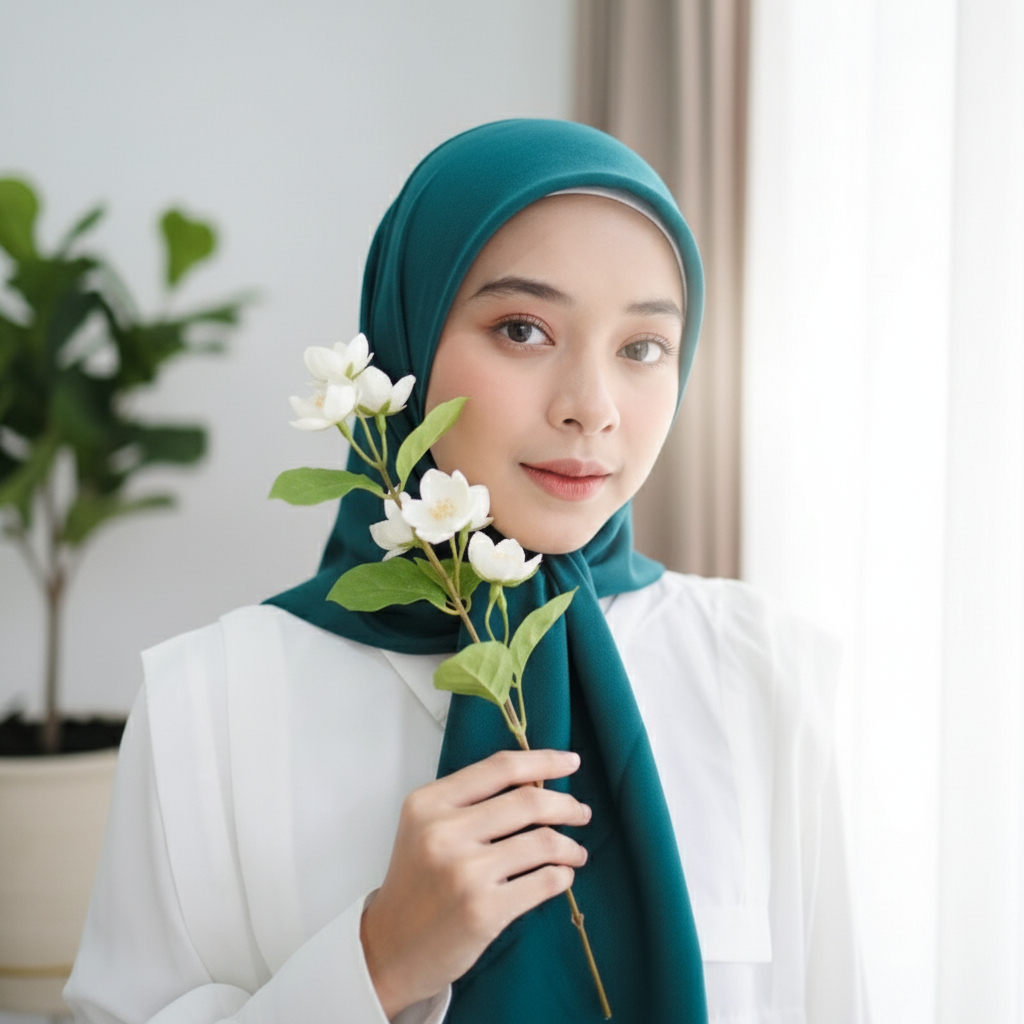 BLUE EMERALD / GREEN EMERALD - Bella Square Hijab Bella Square EMERALD Paris