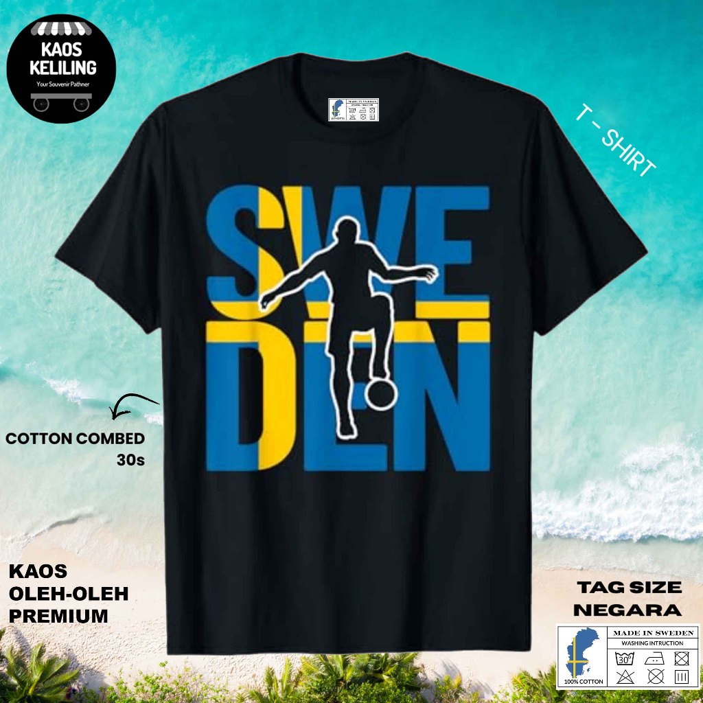 SWEDEN SWEDEN SOUVENIR เสื้อยืด 43 ดั้งเดิม SWEDEN LABEL TAG ของขวัญพรีเมี่ยม SOUVENIR CLOTHES