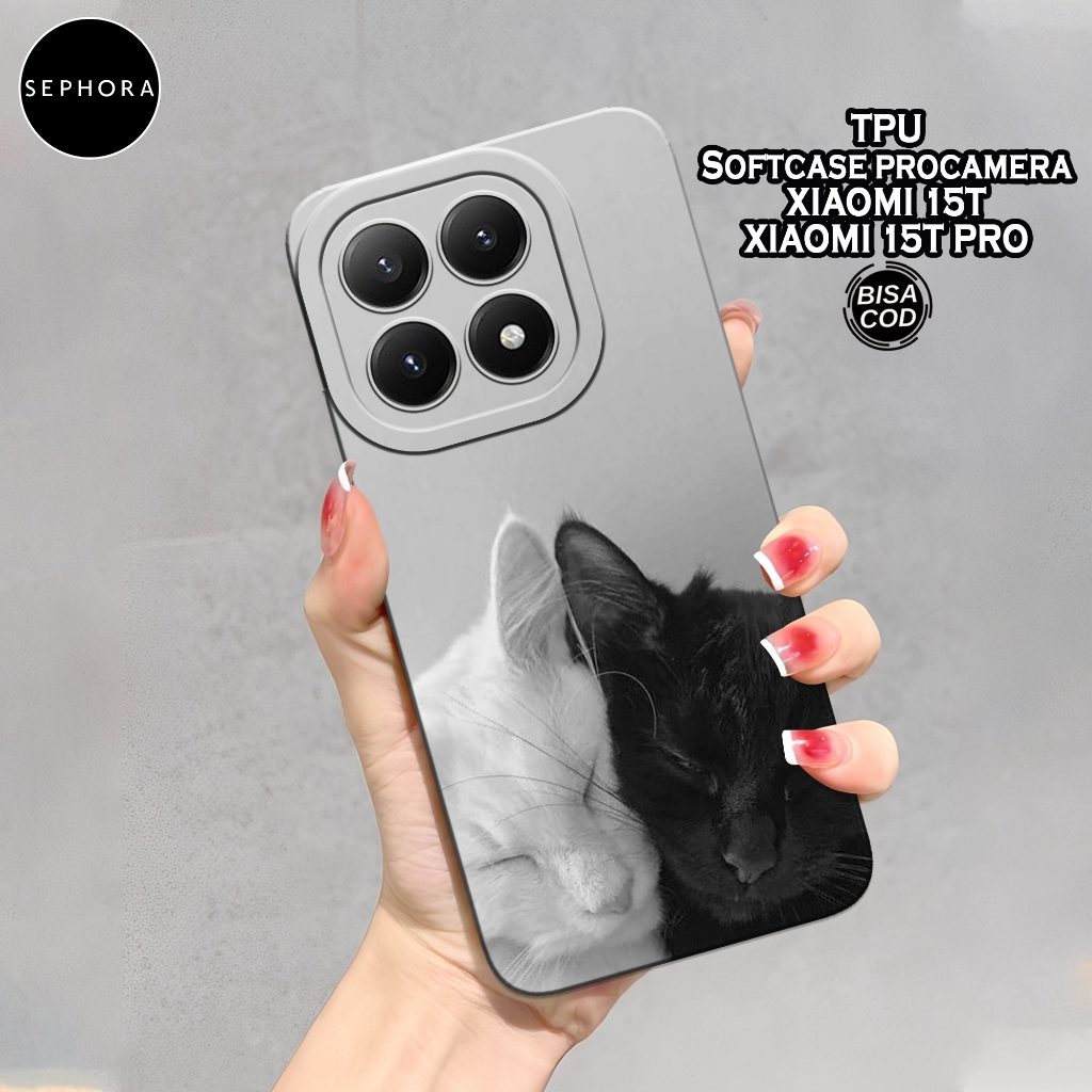 HP เคส Xiaomi 15T/15T Pro 2025 ล่าสุด - เคสแมวแฟชั่น - Xiaomi 15T/15T Pro Softcase - เคสกล้อง Pro - 