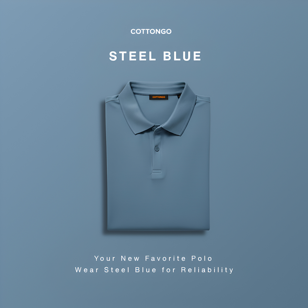 Cottongo Polo Shirt Steel Blue