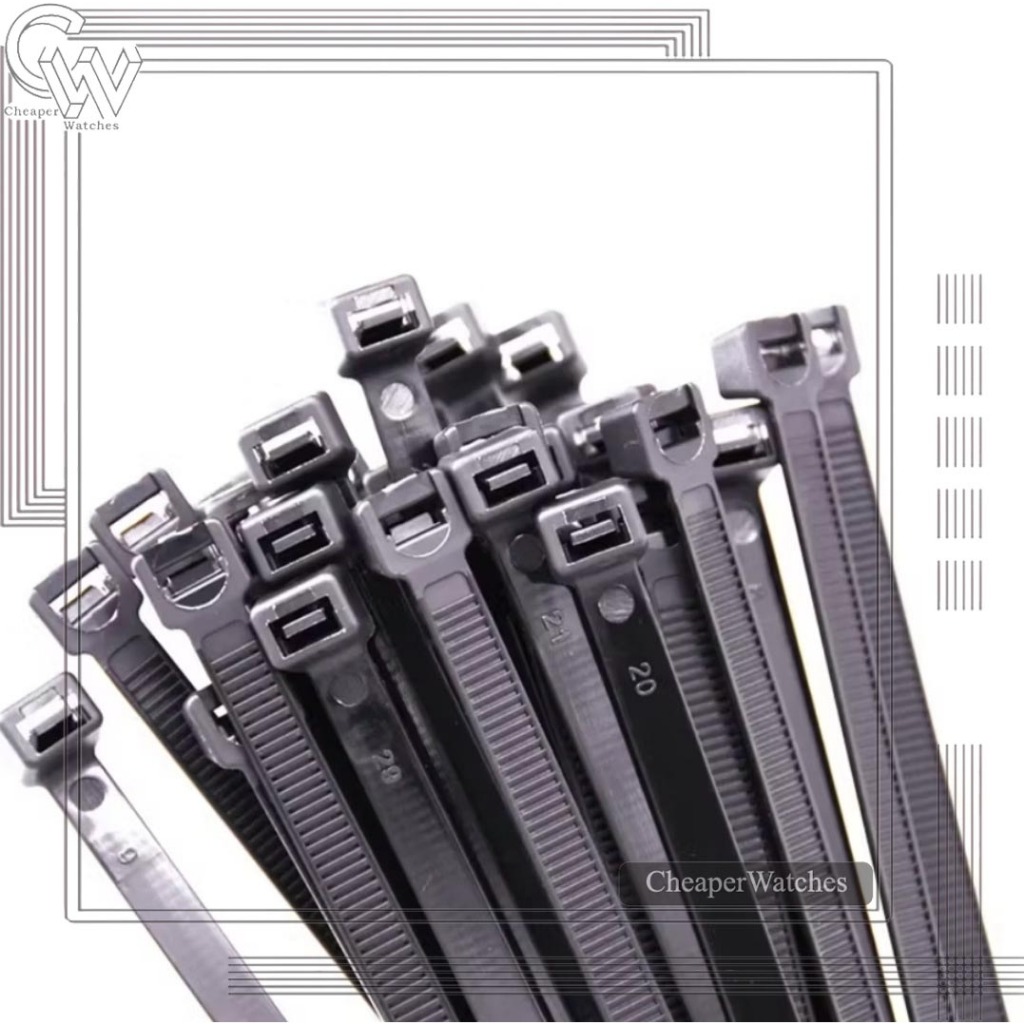 เคเบิ้ลไทร์ขนาด15ซม.เนื้อหา100ชิ้นไนล่อนเคเบิ้ลผูกคลิปเคเบิ้ลเรียบร้อยเชือก | CW CW CW