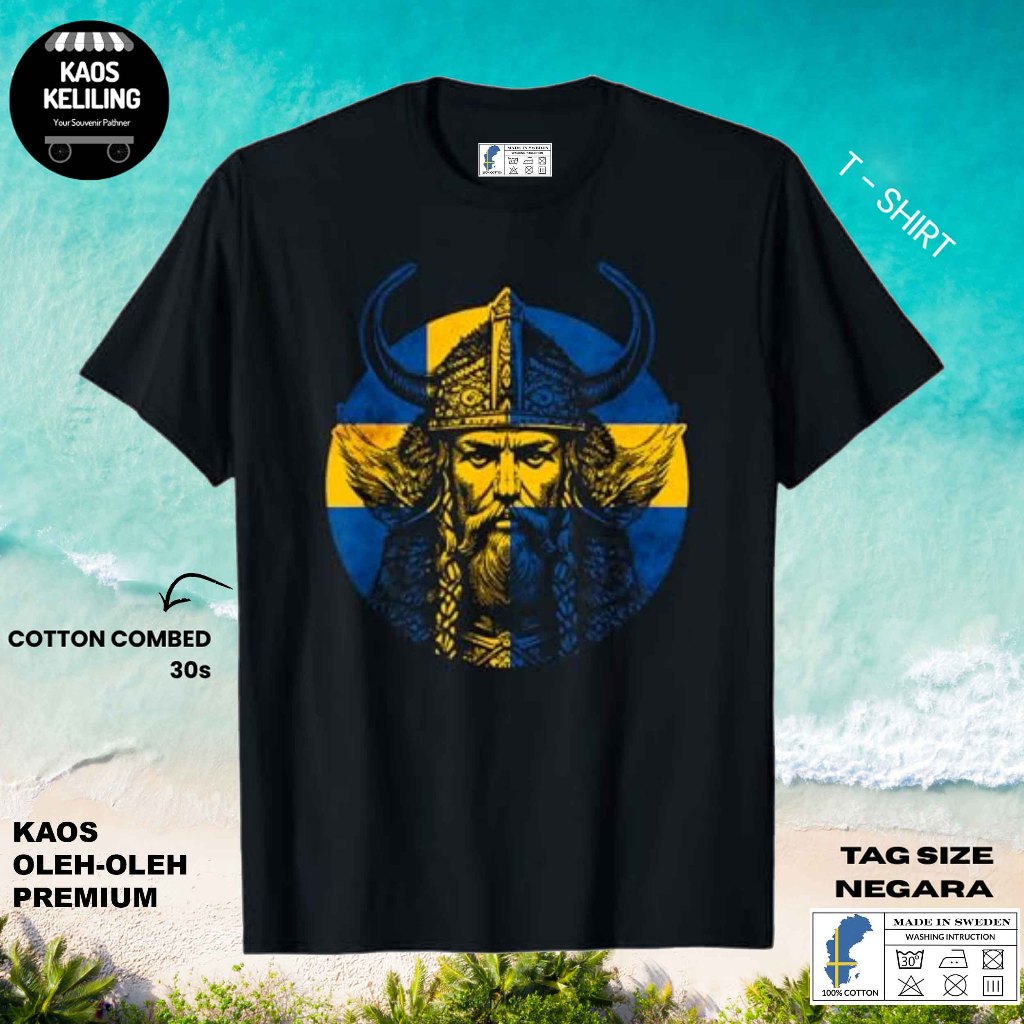 SWEDEN SWEDEN SOUVENIR เสื้อยืด 50 ดั้งเดิม SWEDEN LABEL TAG ของขวัญพรีเมี่ยม SOUVENIR CLOTHES