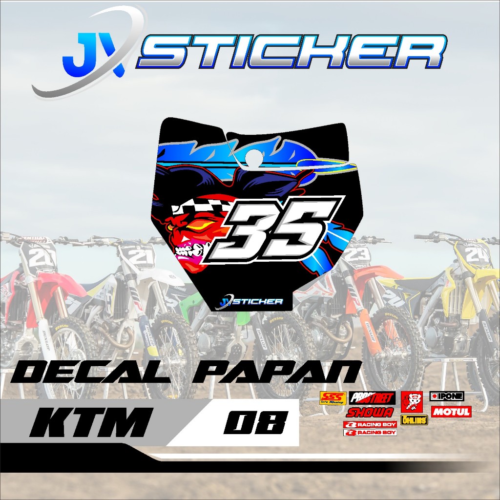 สติ๊กเกอร์ดีคอลใหม่ล่าสุดไม่มีกระดานดาว KTM CRF KLX YZ 85 สามารถปรับแต่งได้ JV VOL 08