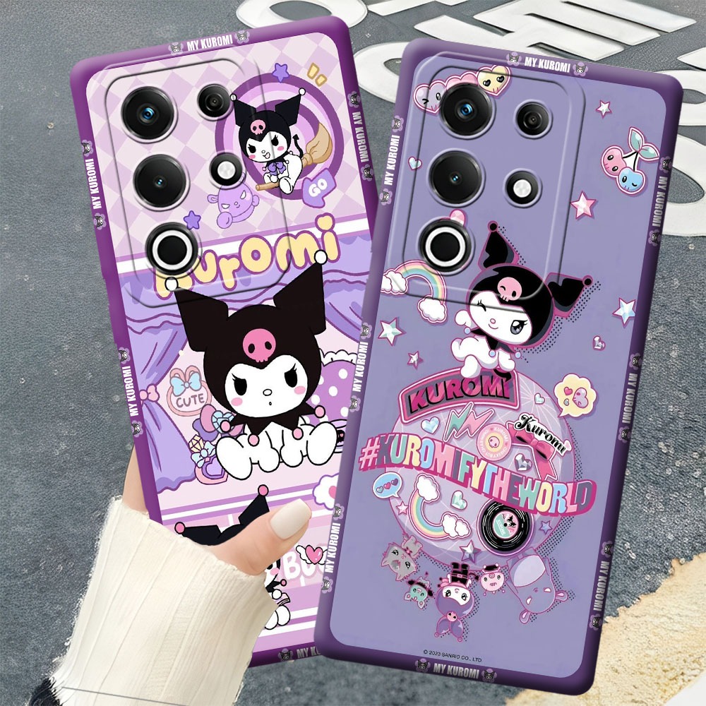 (FA-01) ITEL S26 ULTRA Softcase Procamera Silicon Case line motif full lilac cart0on Silicon - Casin
