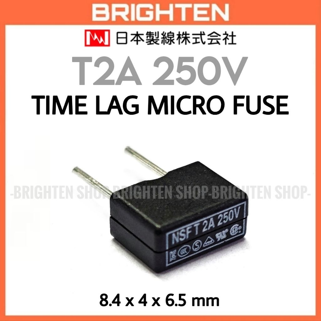 NSF Micro Fuse 2A 250V Time Lag T2A การดําเนินการช้า