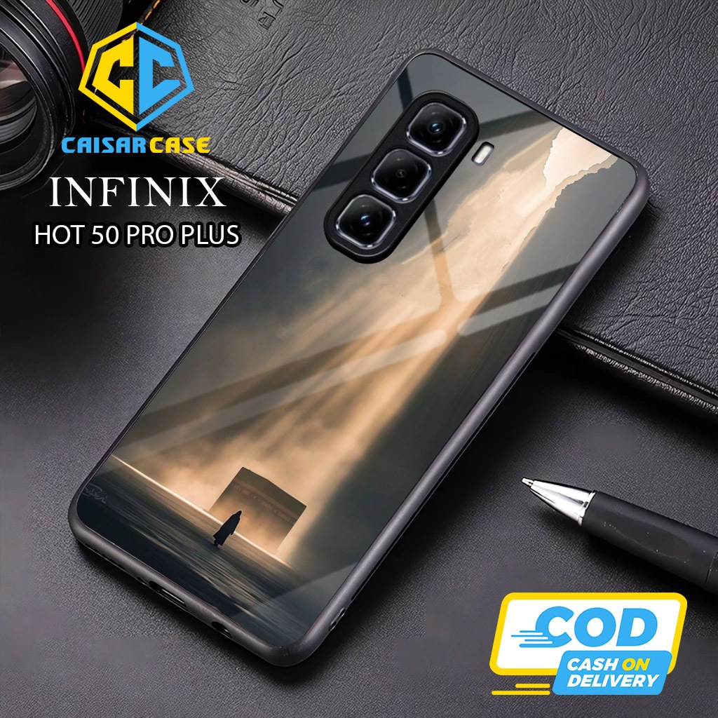 เคส Infinix Hot 50 Pro Plus - Infinix Hot 50 Pro Plus Glass Softcase - เคส Infinix Hot 50 Pro Plus -